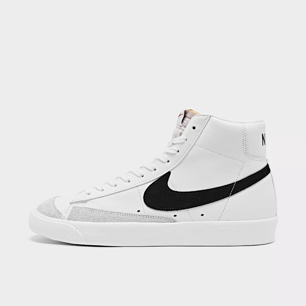 Nike White and Black Blazer Mid Sneakers